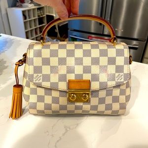 Louis Vuitton Small/Medium White Handbag Purse